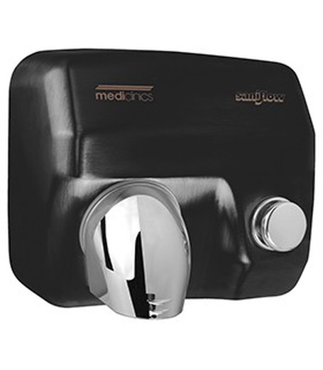 Sèche-mains manuel saniflow acier époxy noir mat E05B Mediclinics