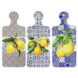 Tagliere al limone Misure: 0,7 cm x 12 cm x 29 cm Materiale: ceramica Peso netto: 315 gr.
