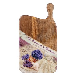 Lavendel vierkant bord Afmetingen: 2 cm x 19 cm x 35 cm Materiaal: hout Nettogewicht: 615 grs.