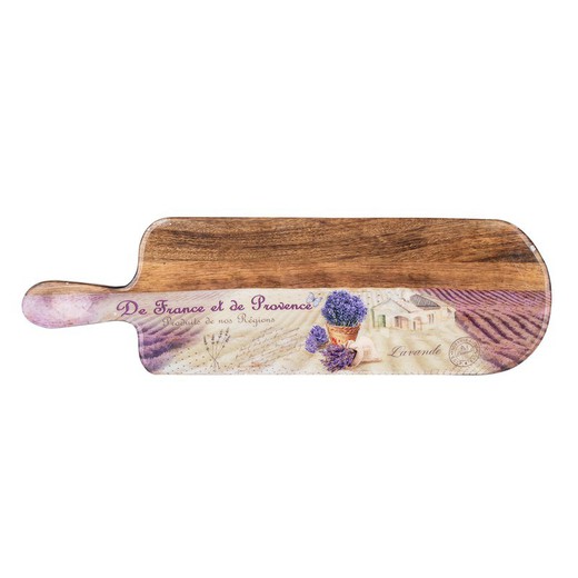 Lavender oval board Measurements: 2 cm x 15 cm x 50 cm Material: Wood Net weight: 700 grs.