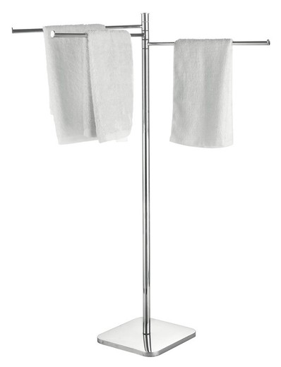 Adhesive Towel Rack Standing with 3 Adhesive Towel Bars Chrome AC_254 PyP