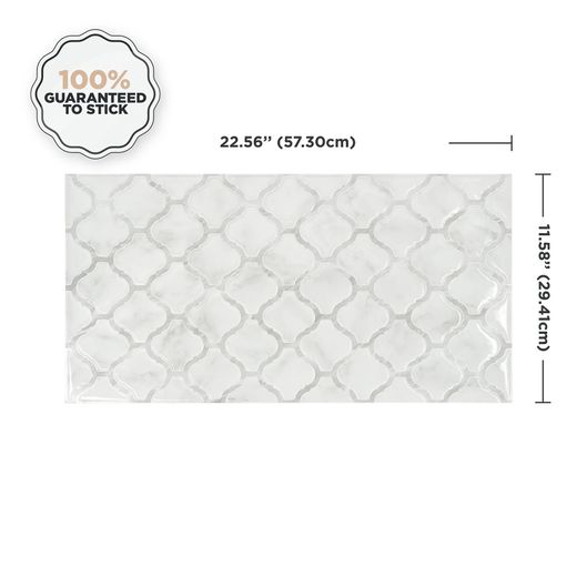 Arabesque Marmorblock-Klebefliese 57,35 cm x 29,41 cm Die Smarttiles