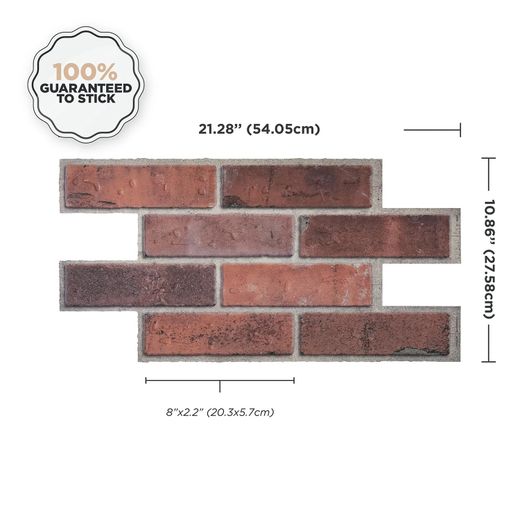 Brick Porto Klebefliese 54,05 cm x 27,58 cm Die Smarttiles