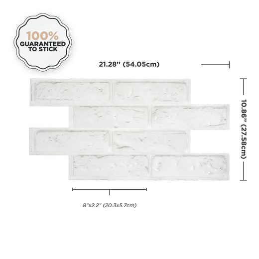 Zürich Ziegel Klebefliese 54,05 cm x 27,58 cm Die Smarttiles