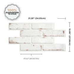 Piastrella adesiva Brick Toscana 54,05 cm x 27,58 cm The Smarttiles