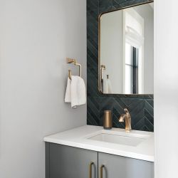 Piastrella adesiva Chevron Marquina 29,03 cm x 22,86 cm The Smarttiles