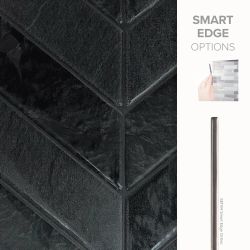 Piastrella adesiva Chevron Marquina 29,03 cm x 22,86 cm The Smarttiles