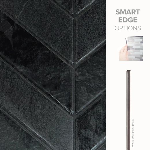 Piastrella adesiva Chevron Marquina 29,03 cm x 22,86 cm The Smarttiles