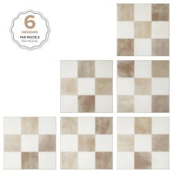 Αυτοκόλλητο πλακάκι Damier Luxor 19,69cm x 19,69cm The Smarttiles