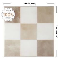 Αυτοκόλλητο πλακάκι Damier Luxor 19,69cm x 19,69cm The Smarttiles