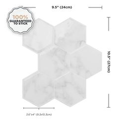 Hexa Luxe Klebefliese 24,28 cm x 26,95 cm Die Smarttiles