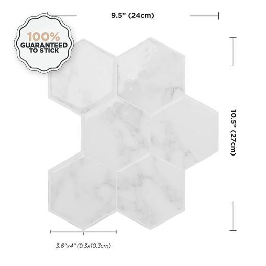 Hexa Luxe Klebefliese 24,28 cm x 26,95 cm Die Smarttiles