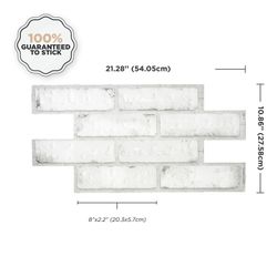 Piastrella adesiva Sidney Brick 54,05 cm x 27,58 cm The Smarttiles