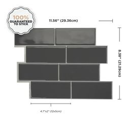 Metro Grey Kleeftegel 29,36x21,29 cm Verpakking van 4 tegels