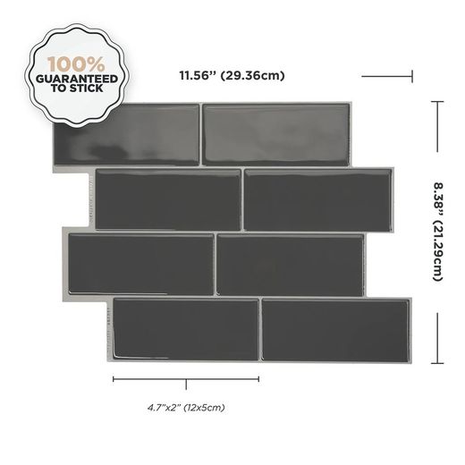 Metro Grey Kleeftegel 29,36x21,29 cm Verpakking van 4 tegels