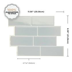 Mia Metro Klebefliese 29,36x21,29 cm Packung mit 4 Fliesen