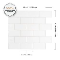 Płytka samoprzylepna Metro Norden 27,81 cm x 24,64 cm Smarttiles