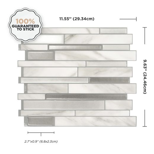 Azulejo Adhesivo Milán Carrera  29,34 cm x 24,46 cm The Smarttiles