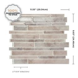 Azulejo Adhesivo Milán Todi 29,34 cm x 24,46 cm The Smarttiles