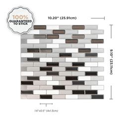 Rajola Adhesiu Murano Metallik 25,91cm x 23,11 cm The Smarttiles