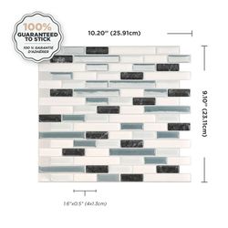 Piastrella adesiva Muretto Brina 10" x 9" The Smarttiles