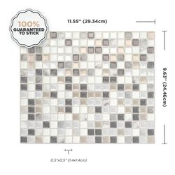 Αυτοκόλλητο πλακάκι Minimal Night 25,91 cm x 23,11 cm The Smarttiles