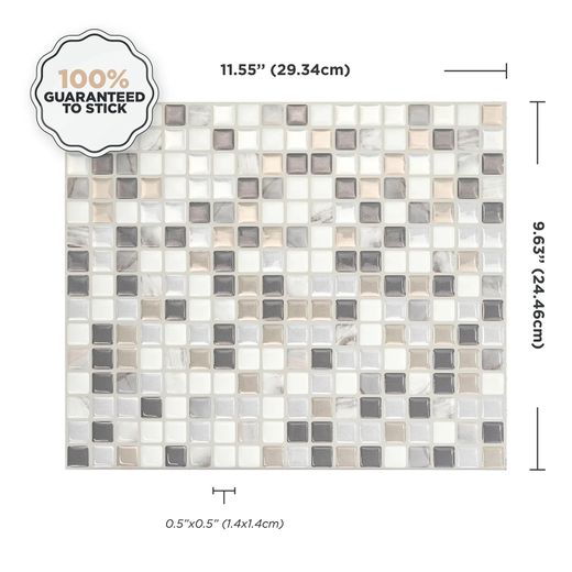Αυτοκόλλητο πλακάκι Minimal Night 25,91 cm x 23,11 cm The Smarttiles
