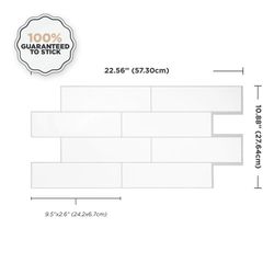 Oslo Witte Lijmtegel 57,30 cm x 27,64 cm De Slimme Tegels