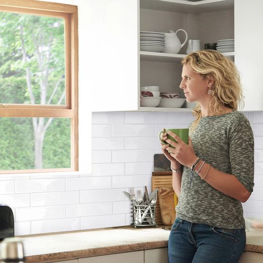 Oslo Witte Lijmtegel 57,30 cm x 27,64 cm De Slimme Tegels