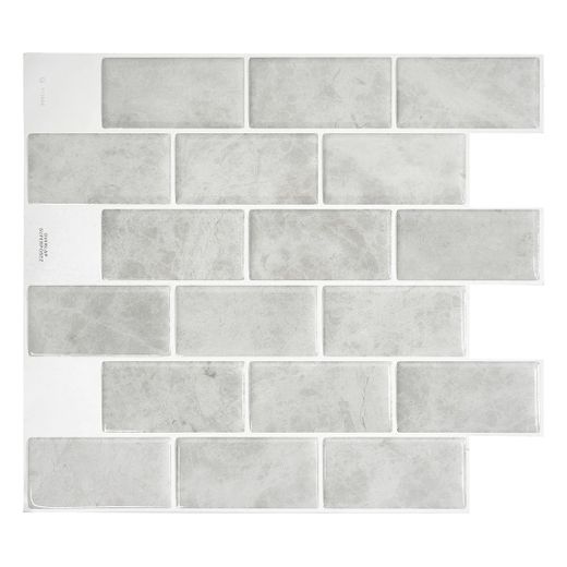 Carrelage adhésif Subway Fondi 27,81 cm x 24,64 cm Les Smarttiles