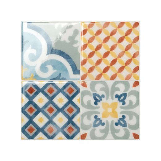 Carrelage adhésif Almada Vintage 22,86 cm x 22,86 cm Les Smarttiles