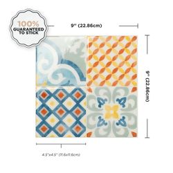 Piastrella adesiva Almada Vintage 22,86 cm x 22,86 cm The Smarttiles