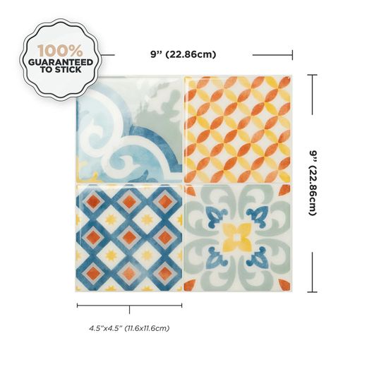 Piastrella adesiva Almada Vintage 22,86 cm x 22,86 cm The Smarttiles