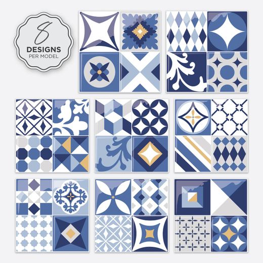 Piastrella adesiva Vintage Azur 22,86 cm x 22,86 cm The Smarttiles