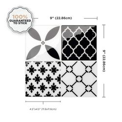 Vintage Bilbao zelfklevende tegel 22,86 cm x 22,86 cm De Smarttiles