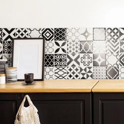 Vintage Bilbao zelfklevende tegel 22,86 cm x 22,86 cm De Smarttiles