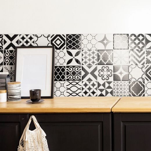 Vintage Bilbao zelfklevende tegel 22,86 cm x 22,86 cm De Smarttiles