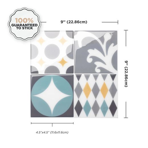 Piastrella adesiva Vintage Cádiz 22,86 cm x 22,86 cm The Smarttiles