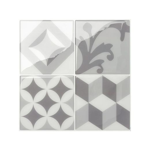 Carrelage adhésif coq vintage 9" x 9" Les Smarttiles