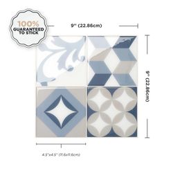 Piastrella adesiva Gaudí Vintage 22,86 cm x 22,86 cm The Smarttiles