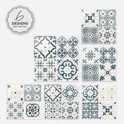 Piastrella adesiva Vintage Navy 22,86 cm x 22,86 cm The Smarttiles
