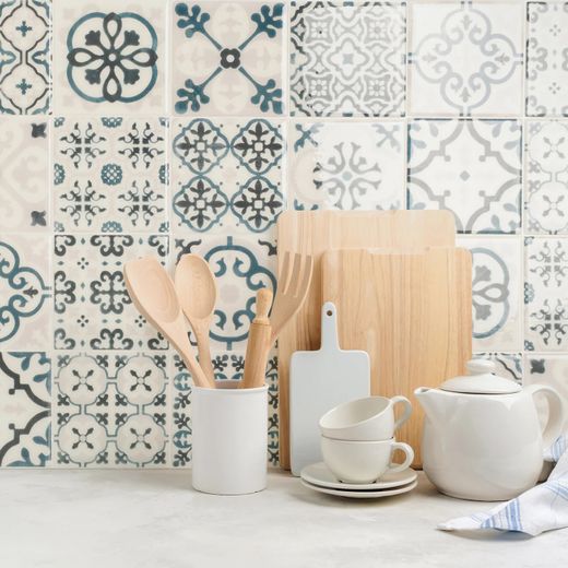 Piastrella adesiva Vintage Navy 22,86 cm x 22,86 cm The Smarttiles