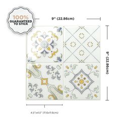 Piastrella adesiva Vintage Velletri 22,86 cm x 22,86 cm The Smarttiles