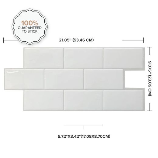 XL Chicago Subway Zelfklevende Tegel 57,30 cm x 27,64 cm De Smarttiles