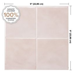 Zellige Temera självhäftande kakel 22,86 cm x 22,86 cm Smarttiles