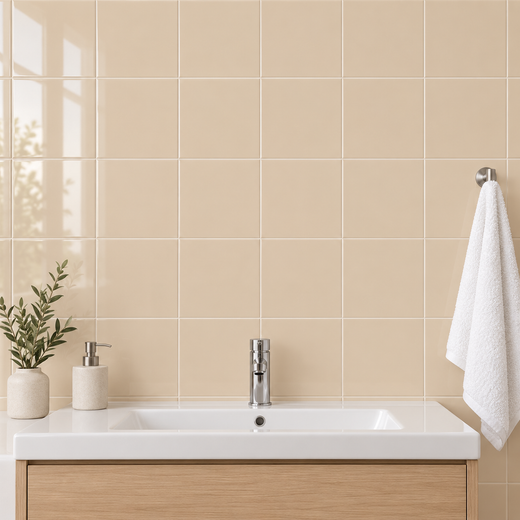 Piastrella Beige Lucida 20X20 1,00M2 / Scatola 25 Pezzi / Scatola