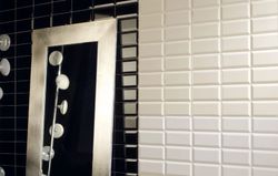 Witte afgeschuinde tegel 10x20 cm Ribesalbes