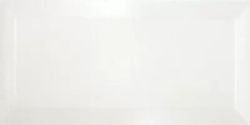 Caja Azulejo biselado Blanco Brillo 7,5x15 cm  Ribesalbes