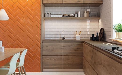 Rajola bisellat Taronja 10x20 cm Ribesalbes