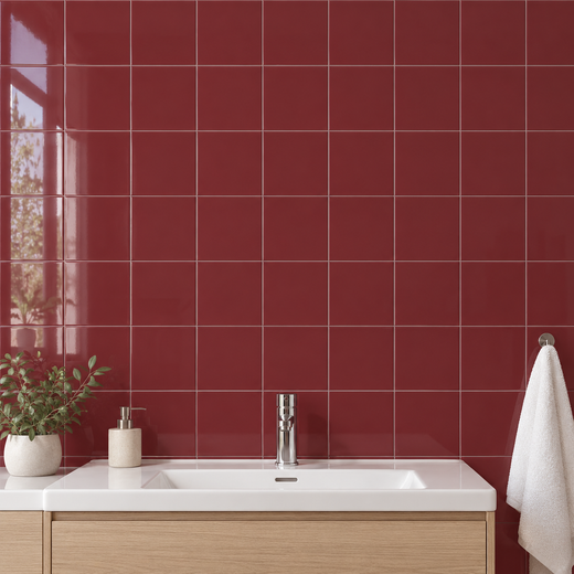 Glansigt Bordeaux Tile 20X20 1,00M2 / Box 25 delar / låda